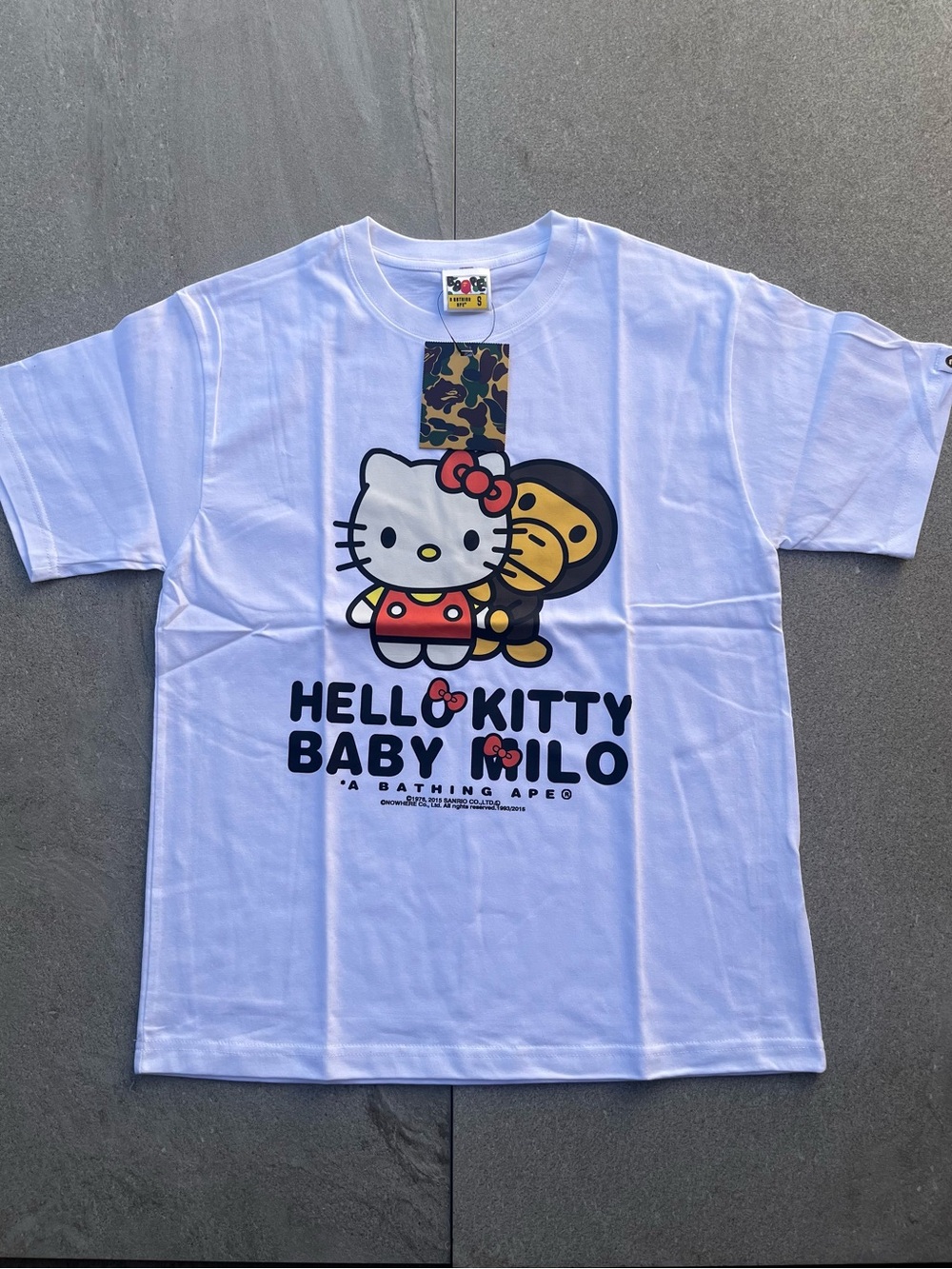 Hello Kitty x Baby Milo White Graphic Tee - A Bathing Ape